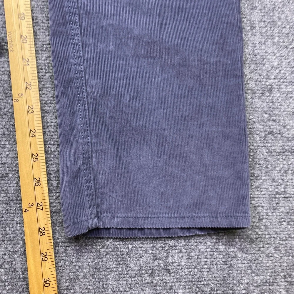 LL Bean BeanFlex Straight Leg Favorite Fit Corduroy Pants Blue 14 Reg 520828